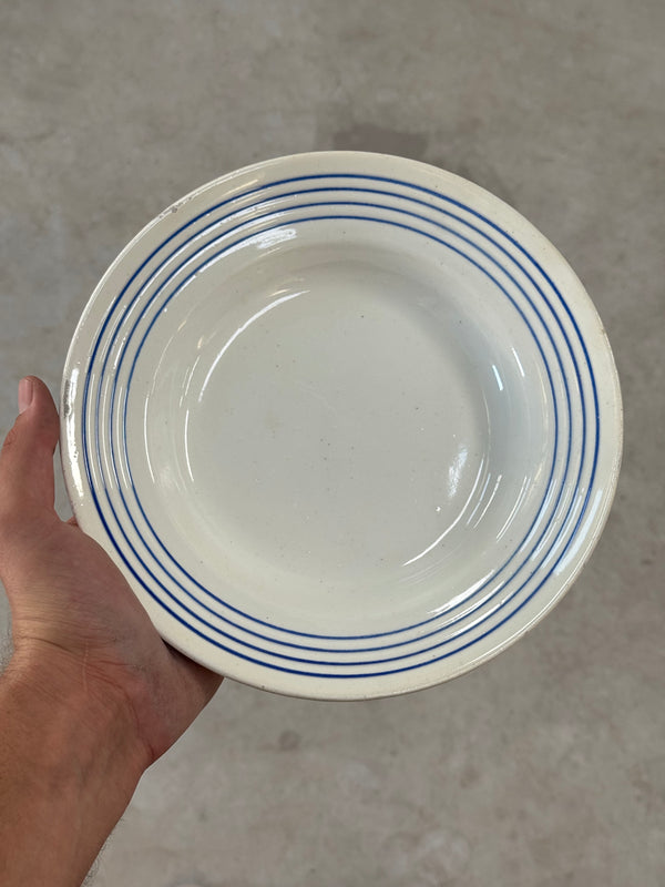 Plato Manises Líneas Azules