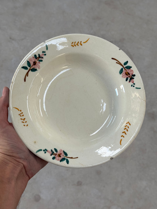 Plato Manises Cenefa Floral