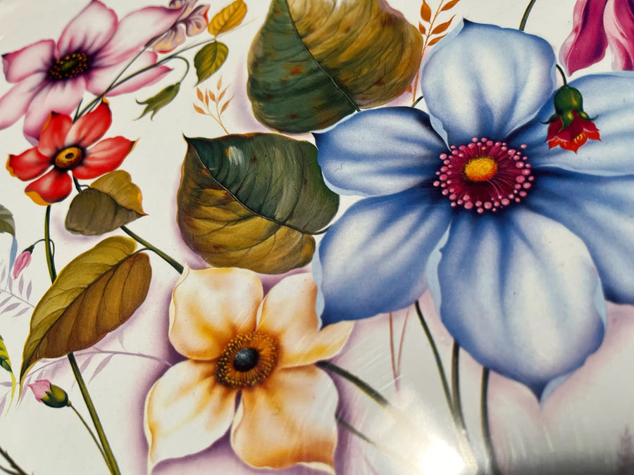 Bandeja Floral Blanca L