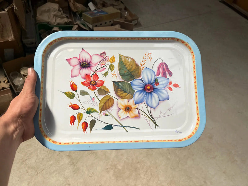 Bandeja Floral Blanca L