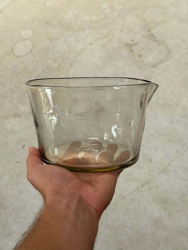 Jarra Hongo de vidrio hecha a mano, Cristal Antiguo