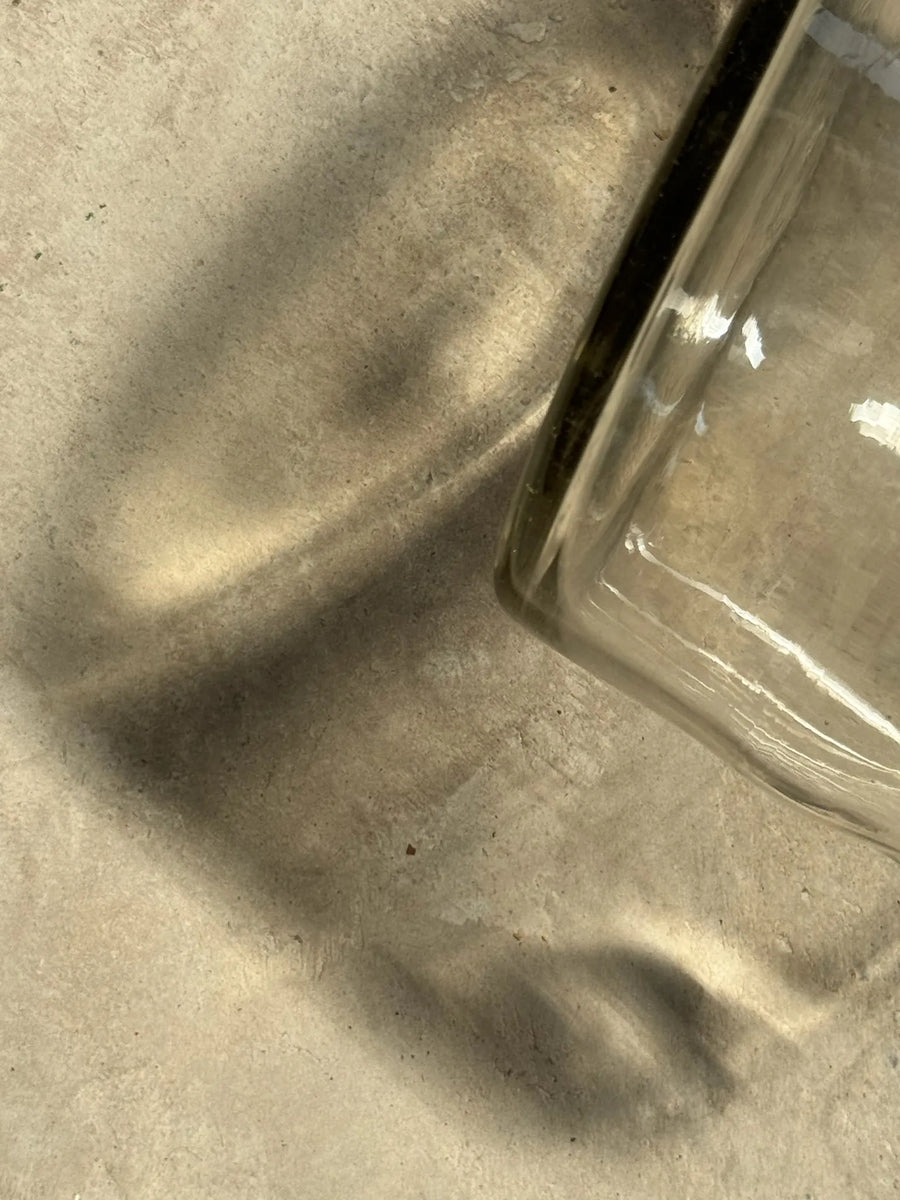 Jarra Hongo de vidrio hecha a mano, Cristal Antiguo