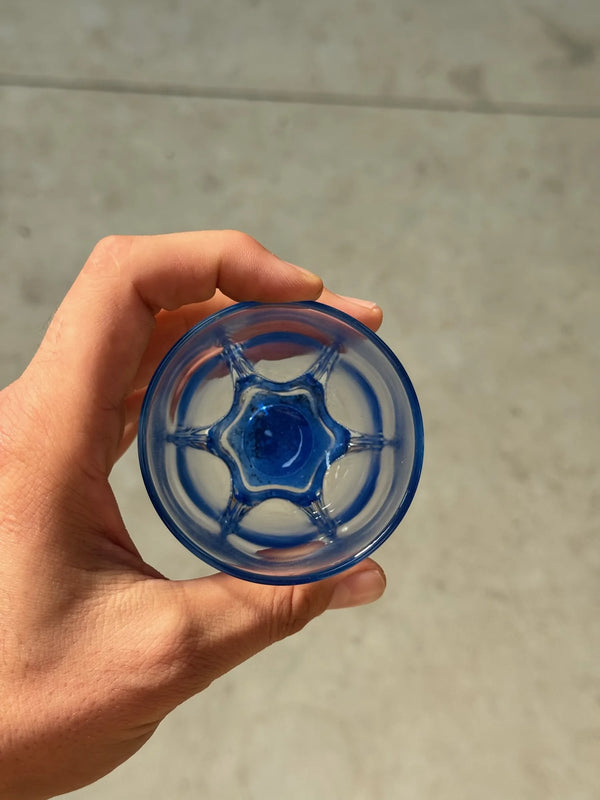 Vaso Fondo Estrella Azul Vino